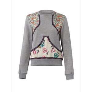 Red Valentino Grey floral sweatshirt